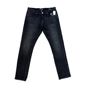 New DL1961 Men's Washed Black Denim Jeans, Slim Straight Fit size 34